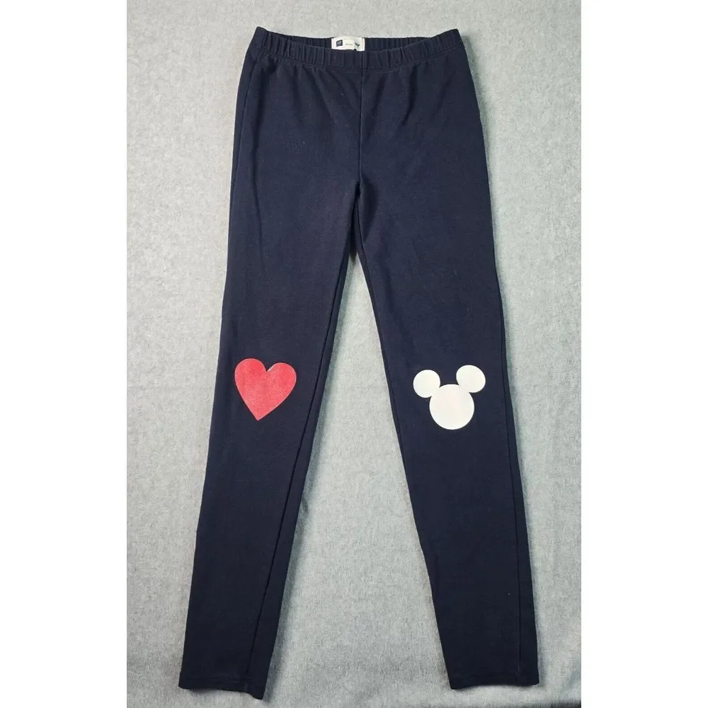 Gap Kids x Disney‎ Girls Minnie Mouse Set XL/12 Navy LS Mickey Leggings Hearts